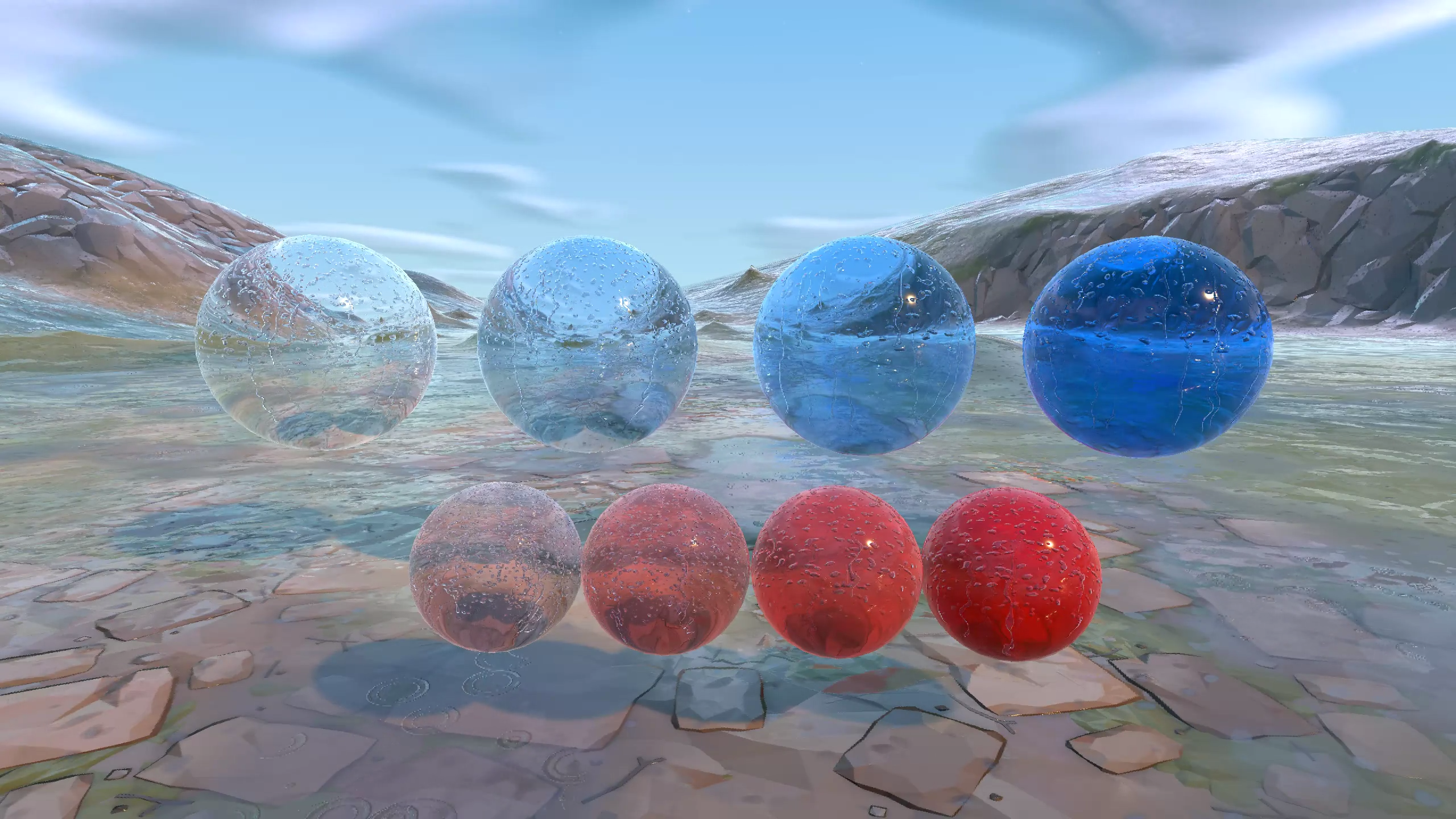 Dyna-Wet Refractive glass
